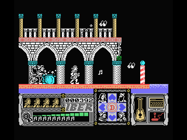 Casanova MSX Screenshot: Pick up the cherries for a bonus!