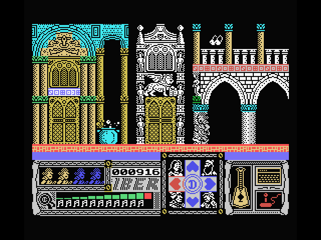 Casanova MSX Screenshot: What's in these cauldrons?
