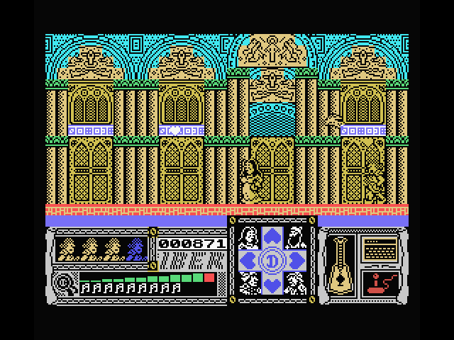 Casanova MSX Screenshot: You'll need to avoid all of the different people...