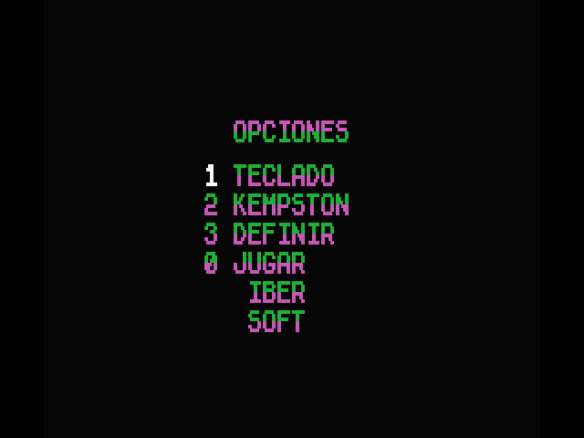 Casanova MSX Screenshot: Main menu.