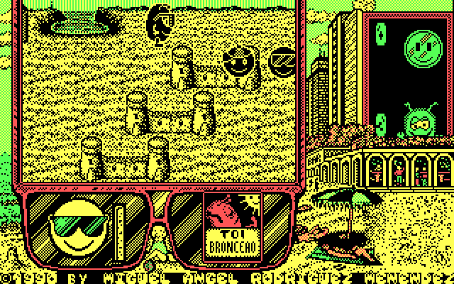Toi Acid Game IBM PC/Compatibles Screenshot: Some sandcastles...