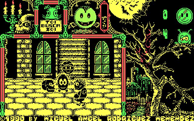 Toi Acid Game IBM PC/Compatibles Screenshot: Zombies and skulls appear!