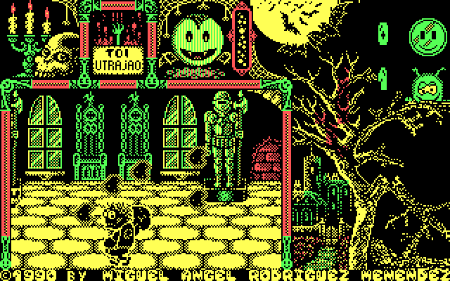 Toi Acid Game IBM PC/Compatibles Screenshot: A zombie got me!