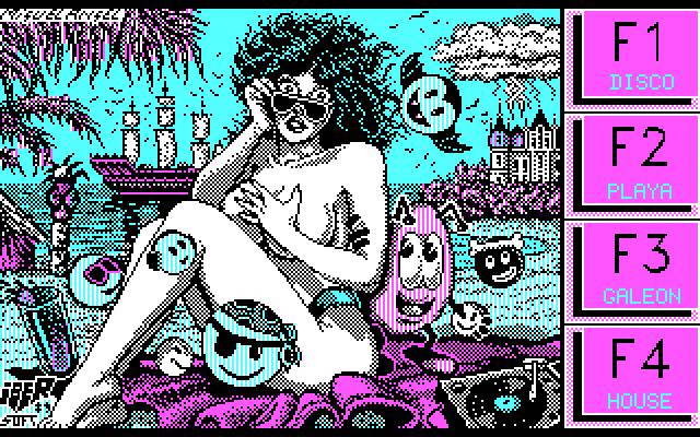 Toi Acid Game IBM PC/Compatibles Screenshot: Title screen.