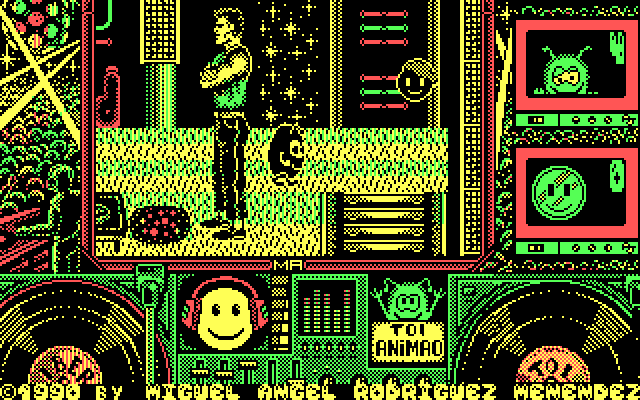 Toi Acid Game IBM PC/Compatibles Screenshot: Another guy blocking the path...