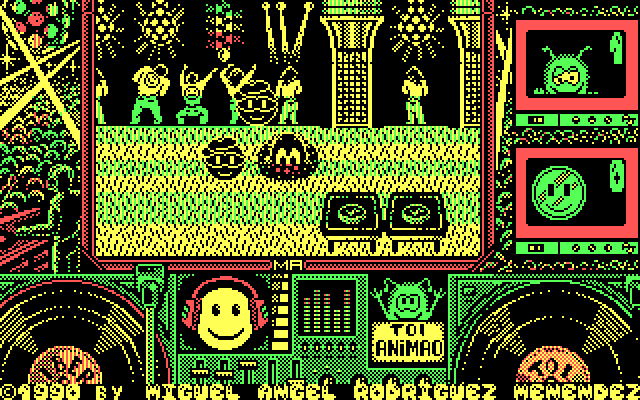 Toi Acid Game IBM PC/Compatibles Screenshot: Falling into a hole...