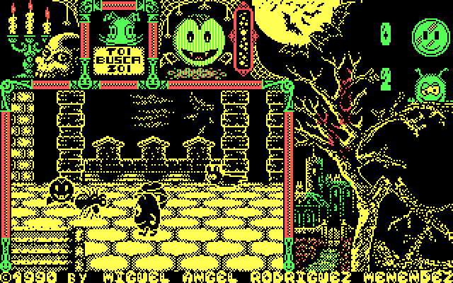 Toi Acid Game IBM PC/Compatibles Screenshot: Avoid the giant insects!
