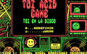 Toi Acid Game for IBM PC/Compatibles - Main menu.