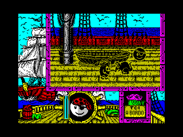 Toi Acid Game ZX Spectrum Screenshot: Watch out for giant rats.