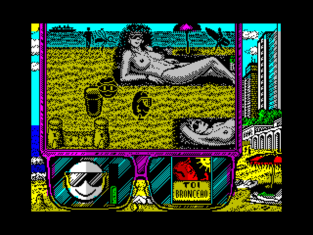 Toi Acid Game ZX Spectrum Screenshot: Can't go any further in this direction at the moment...