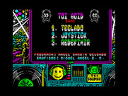 Toi Acid Game for ZX Spectrum - Main menu.