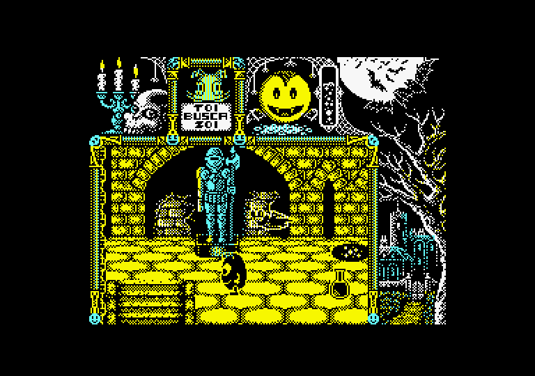 Toi Acid Game Amstrad CPC Screenshot: Another staircase to head further down...