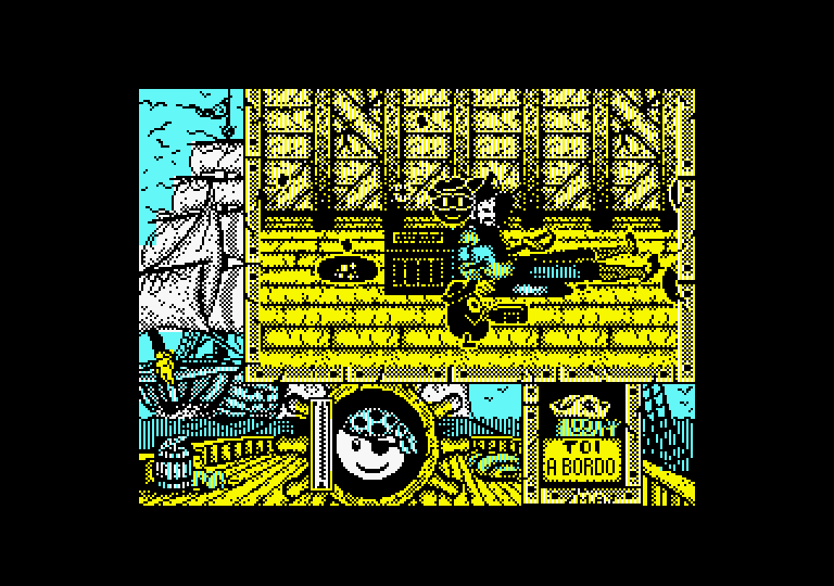 Toi Acid Game Amstrad CPC Screenshot: Having another drink...