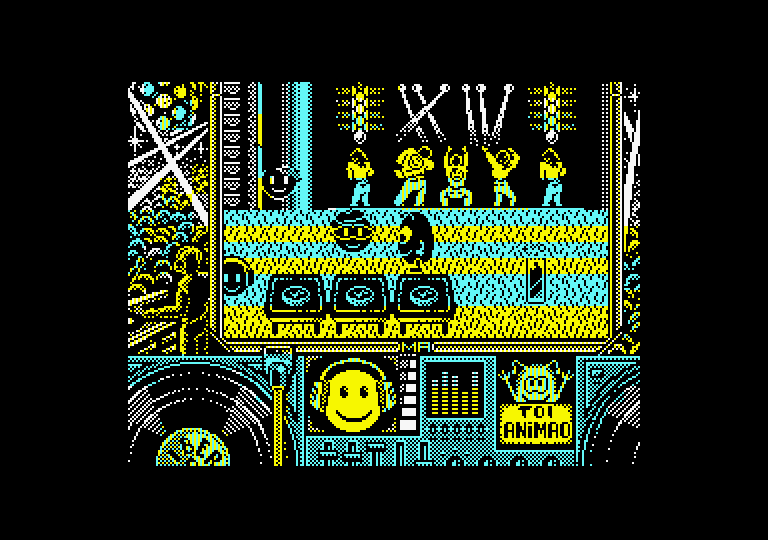 Toi Acid Game Amstrad CPC Screenshot: Exploring the disco...