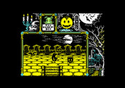 Toi Acid Game for Amstrad CPC - Starting at the haunted house.