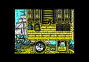 Toi Acid Game for Amstrad CPC - The lower deck of the pirate ship.