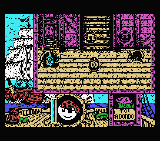 Toi Acid Game MSX Screenshot: Entering the lower level...