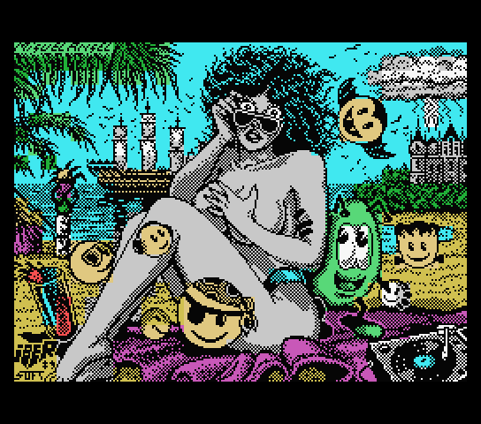 Toi Acid Game MSX Screenshot: Loading screen.