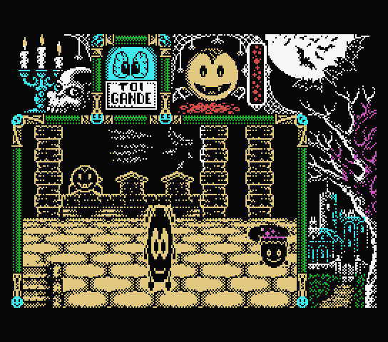 Toi Acid Game MSX Screenshot: Another potion made me tall.