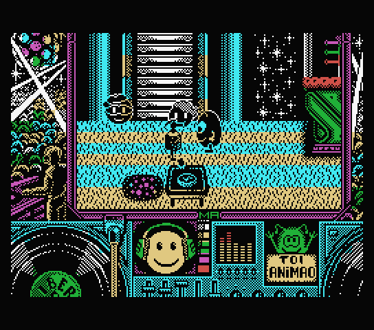 Toi Acid Game MSX Screenshot: Here's the stairs to the next level...