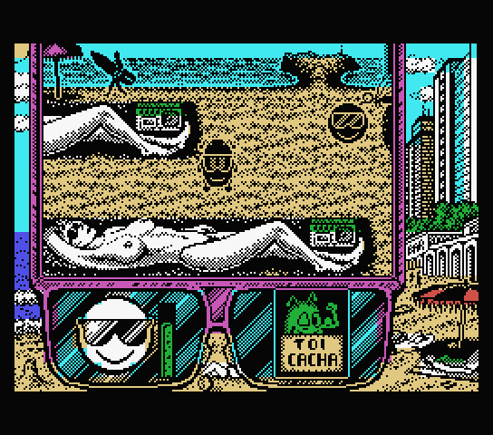 Toi Acid Game MSX Screenshot: Found some sunbathers...