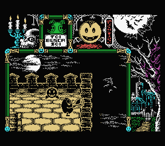 Toi Acid Game MSX Screenshot: Found a potion, I think I'll drink it!