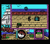 Toi Acid Game for MSX - Starting out on the pirate ship.