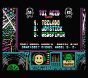 Toi Acid Game for MSX - The main menu.