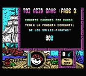 Toi Acid Game for MSX - You'll need a code to begin each new level...