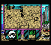 Toi Acid Game for MSX - Some sandcastles in the way.