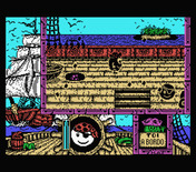 Toi Acid Game for MSX - These stairs head to the lower deck...