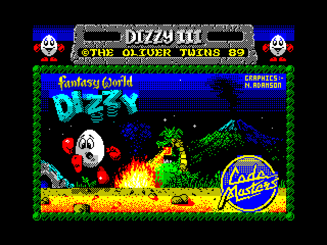 Fantasy World Dizzy ZX Spectrum Screenshot: Loading screen.
