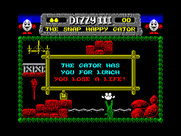Fantasy World Dizzy for ZX Spectrum - The Snap Happy Gator got me!