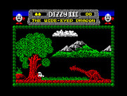 Fantasy World Dizzy for ZX Spectrum - A dragon...is it dangerous?