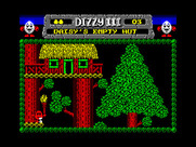 Fantasy World Dizzy for ZX Spectrum - Climbing into the trees...