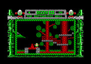 Fantasy World Dizzy for Amstrad CPC - Entering a forest city...