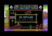 Fantasy World Dizzy for Commodore 64 - Oops, the gator has me for lunch!