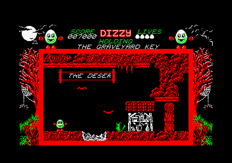 Dizzy: The Ultimate Cartoon Adventure Amstrad CPC Screenshot: What kind of item do we have here?