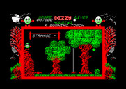 Dizzy: The Ultimate Cartoon Adventure for Amstrad CPC - Strange...beware of the spiders!