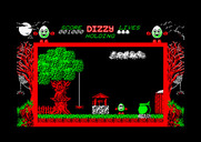 Dizzy: The Ultimate Cartoon Adventure for Amstrad CPC - Game start.