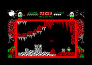 Dizzy: The Ultimate Cartoon Adventure for Amstrad CPC - Entering a cave...