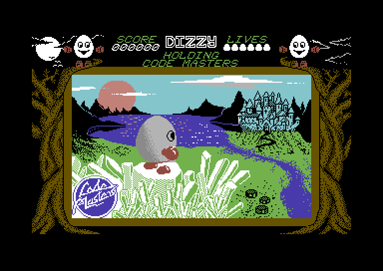 Dizzy: The Ultimate Cartoon Adventure Commodore 64 Screenshot: Loading screen.