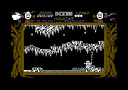 Dizzy: The Ultimate Cartoon Adventure for Commodore 64 - I don't see a way across this river, not yet at least...