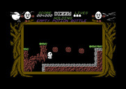 Dizzy: The Ultimate Cartoon Adventure for Commodore 64 - A failed jump...