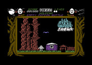 Dizzy: The Ultimate Cartoon Adventure for Commodore 64 - A castle in the distance...