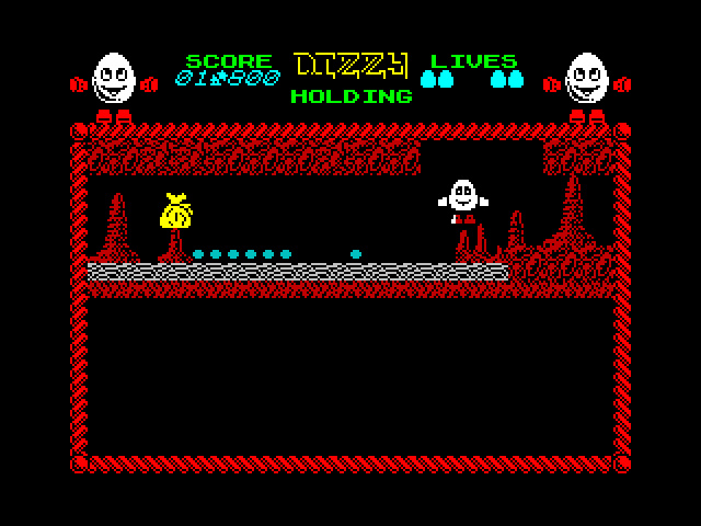 Dizzy: The Ultimate Cartoon Adventure ZX Spectrum Screenshot: Be careful of this moving floor!