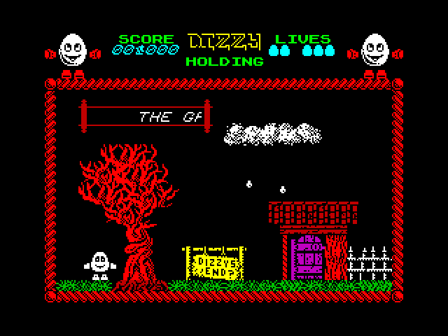 Dizzy: The Ultimate Cartoon Adventure ZX Spectrum Screenshot: Dizzy's end?
