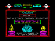 Dizzy: The Ultimate Cartoon Adventure for ZX Spectrum - Title screen.
