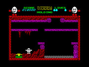Dizzy: The Ultimate Cartoon Adventure for ZX Spectrum - There must be some way past this gap...