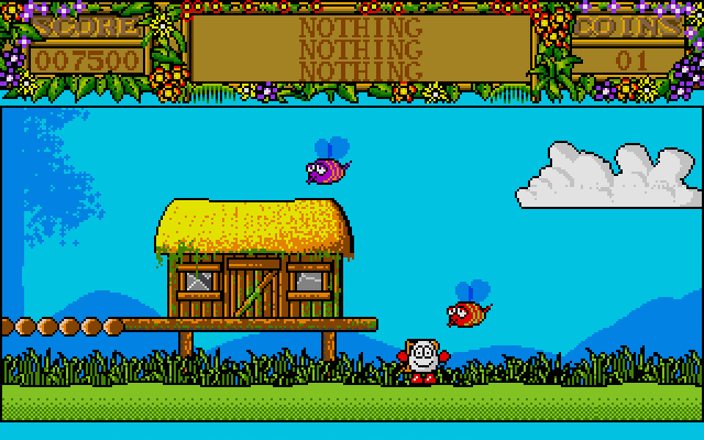 Treasure Island Dizzy Atari ST Screenshot: Entering the treehouse complex.